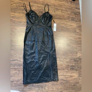 POPFLEX Black Faux Leather Top